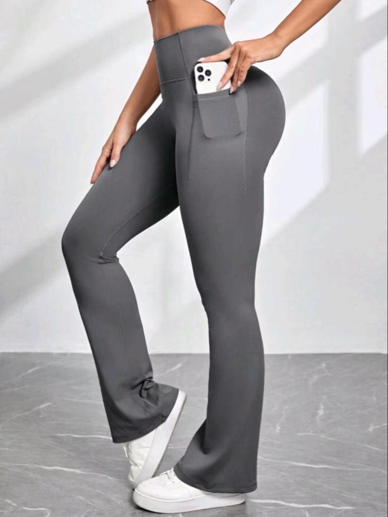 Product Introduction of Women's Solid High Waist Sports Leggings, Casual Comfy Breathable Skinny Pants for Yoga Gym Workout, Ladies Sportswear for All Seasons 4