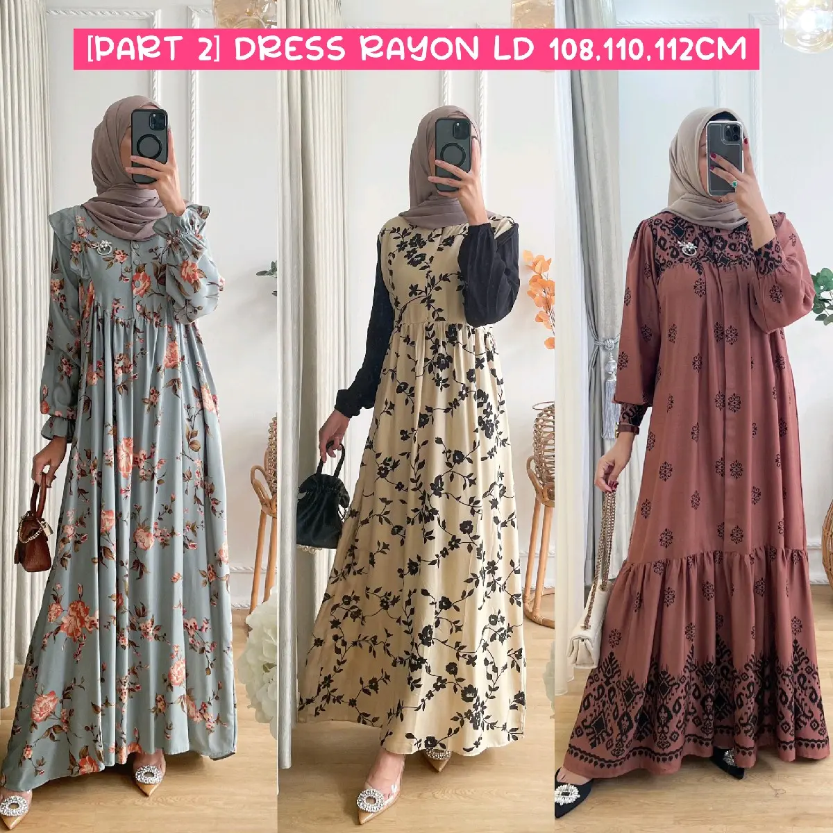 (PART 2) Aneka Dress Rayon LD 108 - 112cm