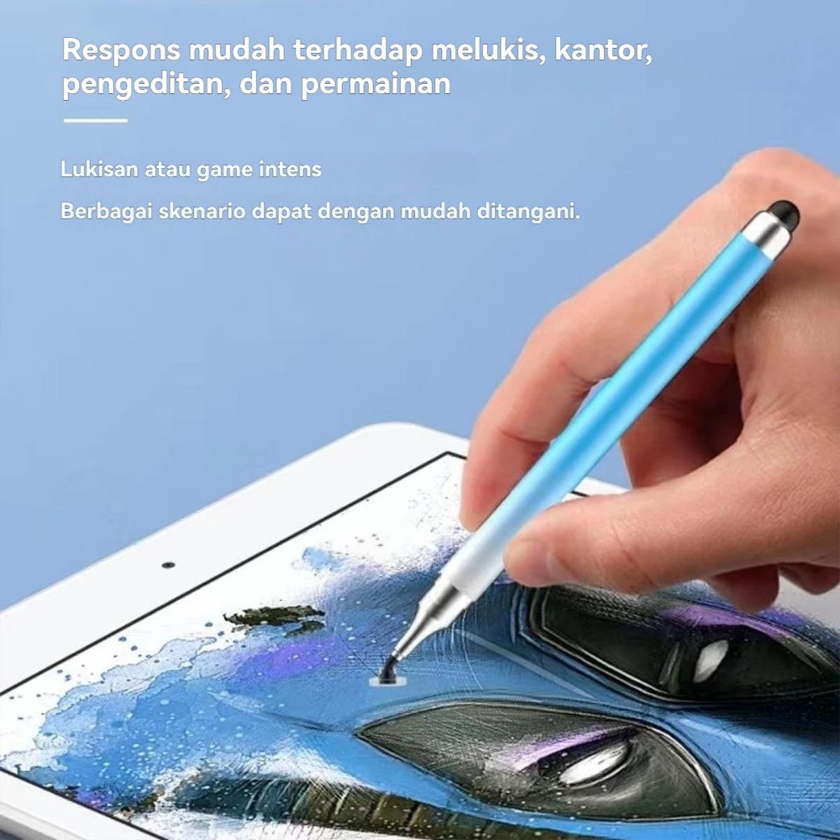 【2-in-1 Super Sensitif】Pena Stylus Silikon Universal: Responsif, Presisi, & Multi-Fungsi untuk Menggambar, Memotong, dan Memantulkan di Semua Tablet & Ponsel