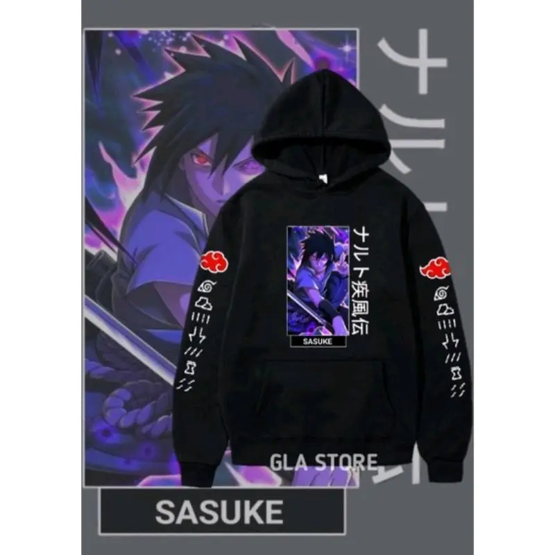 jaket hoodie anak anak gambar sasuke uchia/suwuter hoodie anime naruto/akatsuky/suwiter gambar sasuke uciha 1