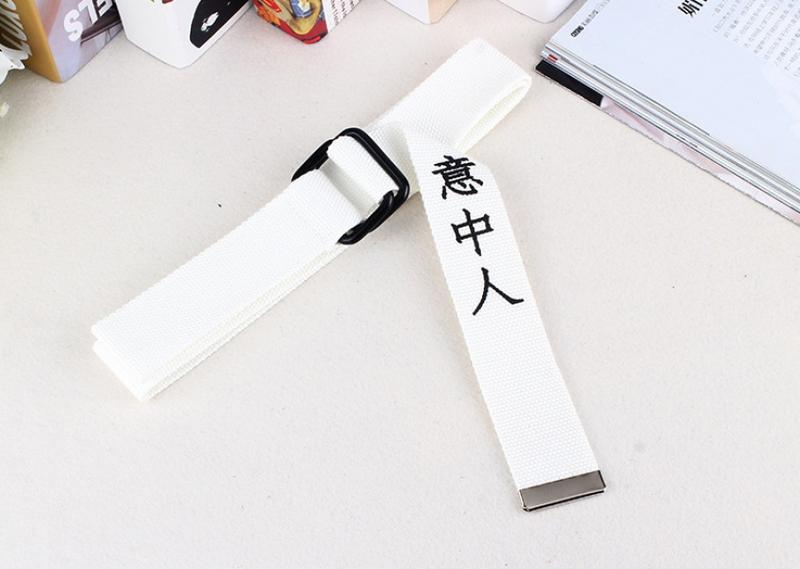 Product Introduction of Thắt Lưng Vải Bố, Khóa Vòng Đôi, Thiết Kế Cá Tính Hóa Văn Bản, Khóa Vòng Đôi, Hợp Xu hướng, Bạn Có Thể Giúp Tôi Mở Khóa Hoa Hổ 8