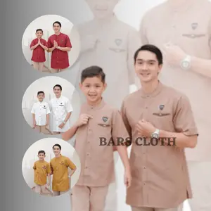 Baju Koko Kurta Couple Muslim Ayah Dan Anak Laki Laki Lengan Pendek Bahan Katun Premium Pakaian Lebaran 2025 Full Kancing Series baju koko ayah dan anak laki