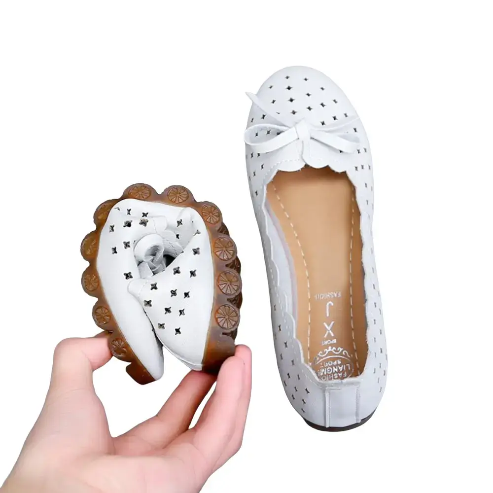 In the summer of 2024, the new Korean version of bow soft-soled hollow shoes women's flat-bottomed pregnant women shoes bean shoes. botolbaby6monthairkosong Girl Walking Shoes Footwear Flatform Running Bedroom Comfort Chef