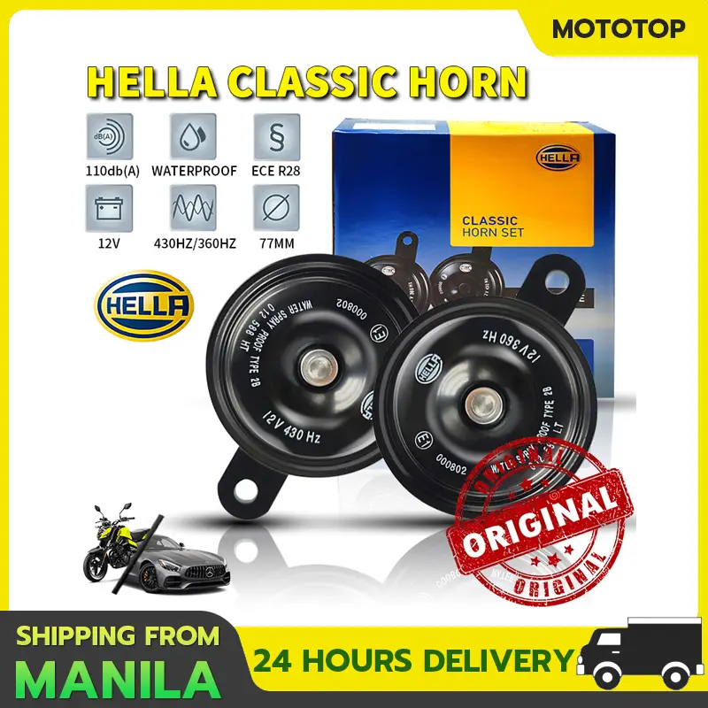 24 hours deliveryHELLA Horn Classic Horn Set Value Range for Motorcycle and Cars 12V 1pair