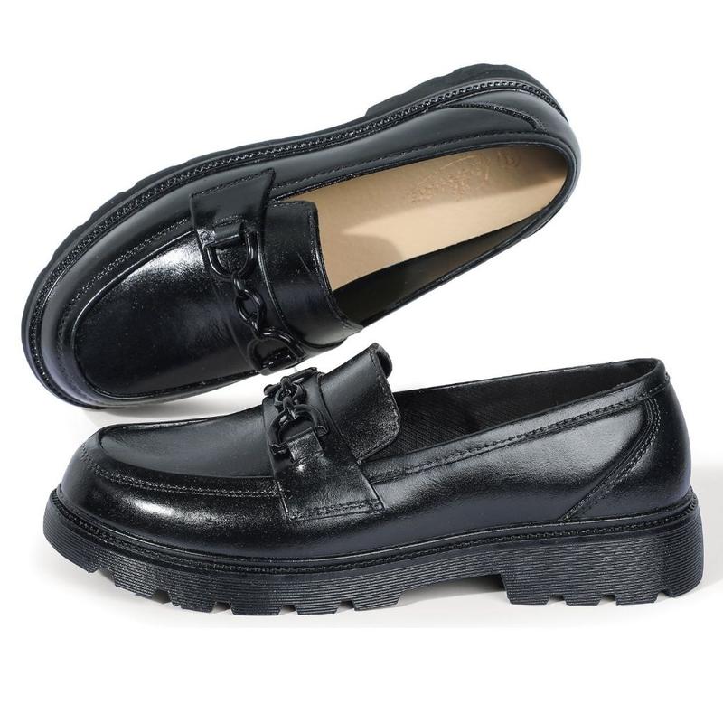 Product Introduction of Korean Black Rubber Shoes For Women Fashion Loafers  Student Shoes Girl Comfort Walking Shoes 1