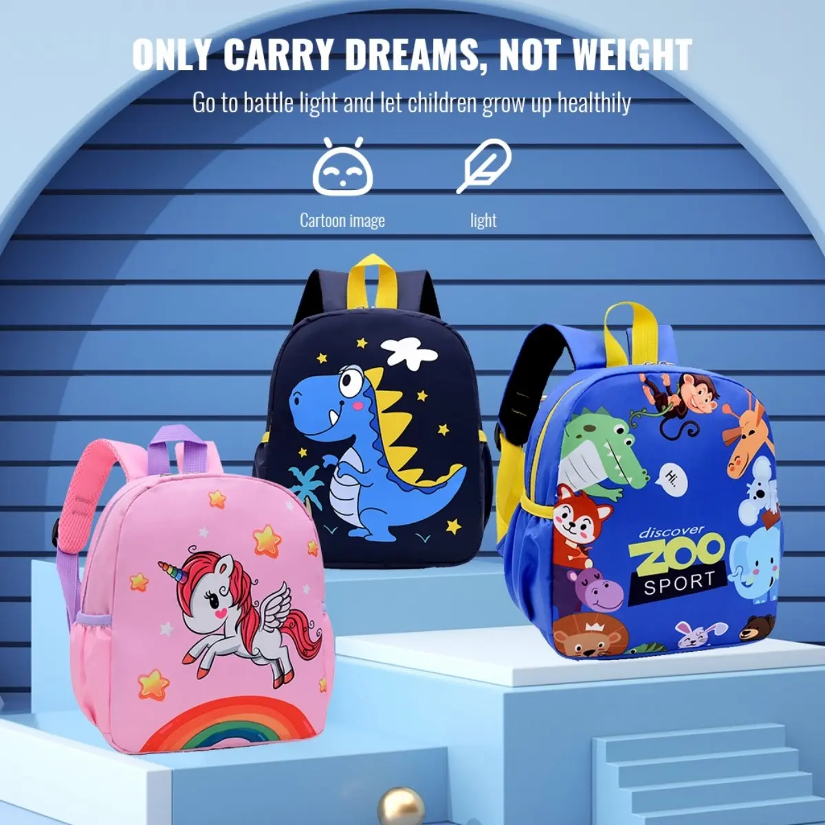 Baby child bag backpack nursery preschool cute cartoon animals kindergarten Beg Sekolah Kids
