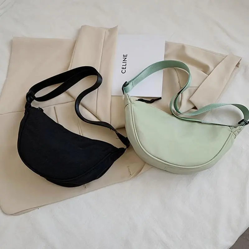 Túi Messenger, Chất Liệu Nylon, Nhẹ, Túi Kẹp Nách, Thiết Kế Đơn Giản, Túi Đeo Vai, Chất Liệu Vải Bố Bag Nữ 6