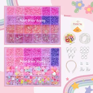 PGX - DIY Craft Kit Gelang Manik Manik Aesthetic - Manik Manik Pasir 1 Box Lengkap - Set Pernak Pernik Meronce Mote - SM019