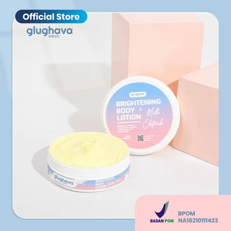 GLUGHAVA -  NEW Upgrade Size 150gr - Glughava Brightening Day Lotion+ Milk Ekstrak 2
