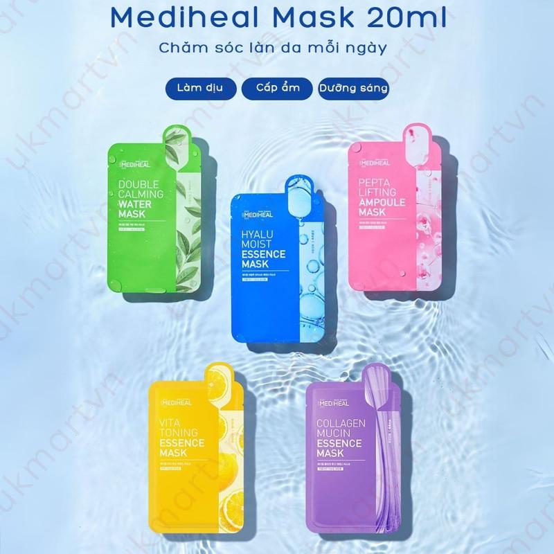 Mặt Nạ Giấy Mediheal Dưỡng Trắng Da Giảm Mụn Phục Hồi Da 24ml/Miếng Mask Skincare Dưỡng Ẩm Da 3