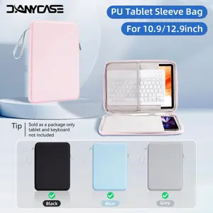 Tablet Sleeve Bag 10.9-15 inch Handbag Case for iPad Samsung Xiaomi Lenovo redmi ipad  Sleeve Bag Cover Shockproof Pouch Multi Pockets Protection Pink Computer Handheld Protective huawei matepad
