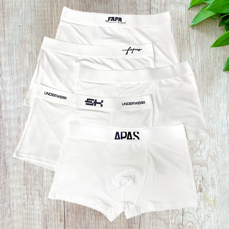 Quần sịp đùi Full Trắng CẠP TO mix nhiều mã quần sì mềm mịn thoáng mát co giãn 4 chiều hoạt tiết sang trọng nam tính Menswear Quần Lót Quần Boxer Thun