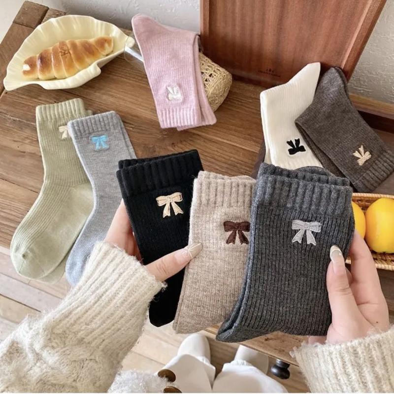 Product Introduction of Tất Nữ Dày Dặn, Phong Cách Ins, Tất Nơ Ấm Áp Mùa Thu Đông, Tất Dài Giữa Bắp Chân, Thích Hợp Cho Mùa Xuân Và Mùa Thu, Hàng Mới Về Năm 2025 Women 2