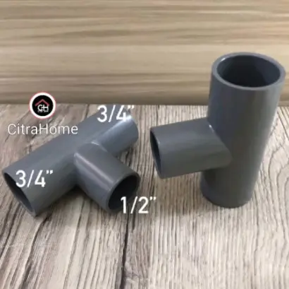 Tee PVC TS 3/4 x 1/2" Jaya