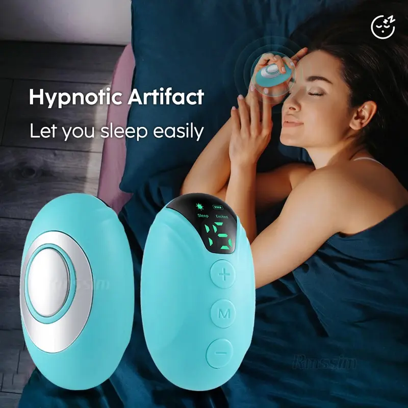 Peranti Bantuan Tidur, Pegang Tangan, Rangsangan Nadi, Alat Tidur Pintar, Melegakan Insomnia, Membantu Tidur, Terapi Keresahan Malam Hijau