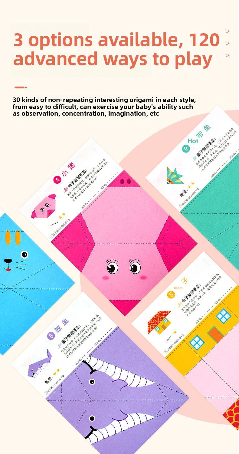 Product Introduction of Creative Origami Book 3D Paper Airplane Craft Kit For Kids Children Age 5-12 Educational STEM DIY Art Projects Step By Step Tutorials With Colorful Paper Sheets Indoor Rainy Day Activities Creative Fun Learning Toys 3