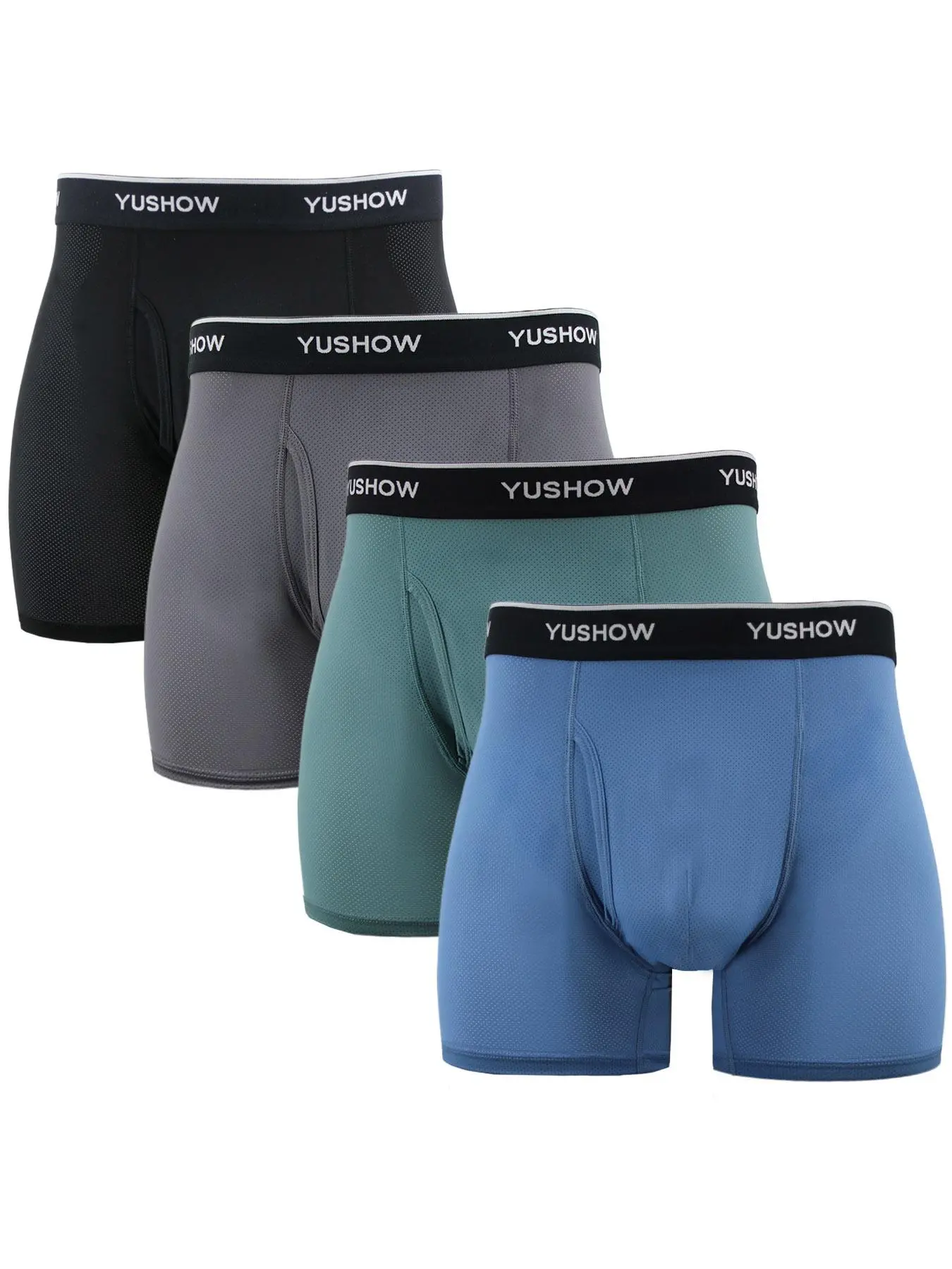 Men's 4pcs Letter Tape Sports Boxer Brief, Breathable Comfy Underwear for Daily Wear, Casual Sporty Men's Underwear for All Seasons, Breathable Underwear Menswear