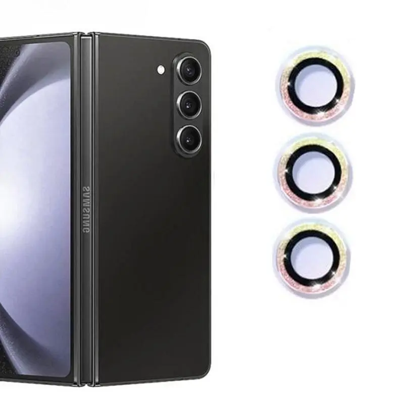 Fashionable Phone Lens Protector, 1 Count Glitter Phone Lens Protective Film, Phone Accessories Compatible with Samsung Z Flip 5 7