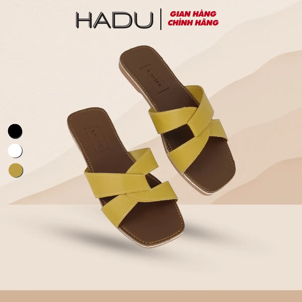 HADU K114D Dép Bệt Nữ Quai Chữ X, Đế Cao Su Chống Trơn Trượt, Bảo Hành 12T DéP Shoes GiàY