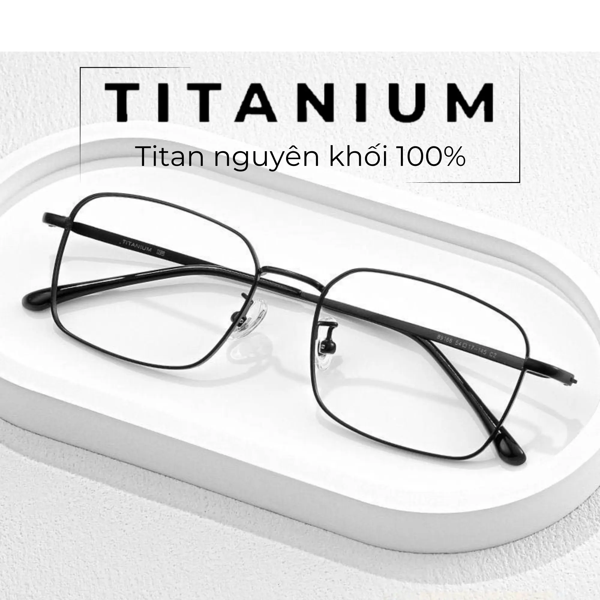 [FULL TITANIUM ] Gọng mắt kính Titanium nguyên chất Classic Black DES.POINTS Chất liệu Titan cao cấp nhất, Mắt Kính chất liệu Titan nguyên khối hàng nhập Nhật. Thay được mọi loại tròng. có sẵn tròng 0 độ chống ánh sáng xanh. Kính Mắt Tròng Kính Mod DP60