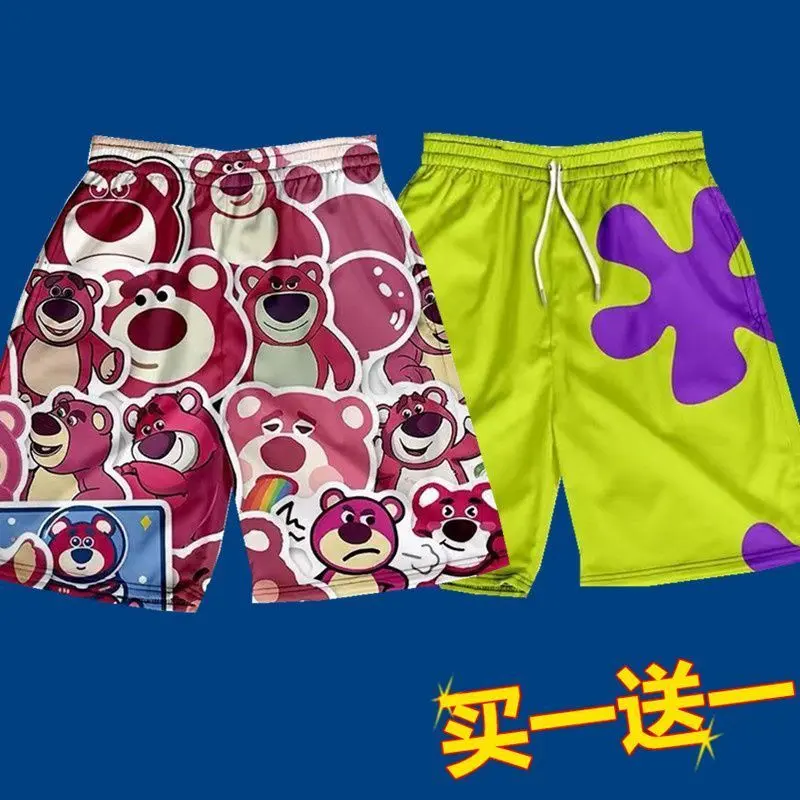 Quần Soóc Phong Cách Patrick Star, Dành Cho Nam, Quần Soóc Ngủ Dáng Rộng Mùa Hè, Quần Soóc Thường Ngày SpongeBob, Quần Soóc Đi Kỳ Nghỉ Bãi Biển Cặp Đôi, Thời Trang Năm 2025 3