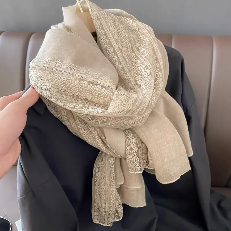 GEMANI PASHMINA VOAL PREMIUM MOTIF RENDA  I HIJAB PREMIUM QUALITY