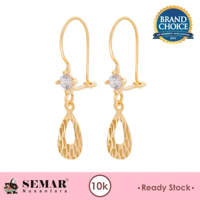 Anting Emas Delvia Tetes Air Gold 10K Semar Nusantara 0