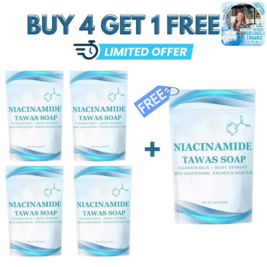 BUY 4 GET 1 FREE Niacinamide Tawas Premium Soap  Deodorant Bodycare Cleanser Skin Repair Comfort Cleansing Body Wash Skin Care