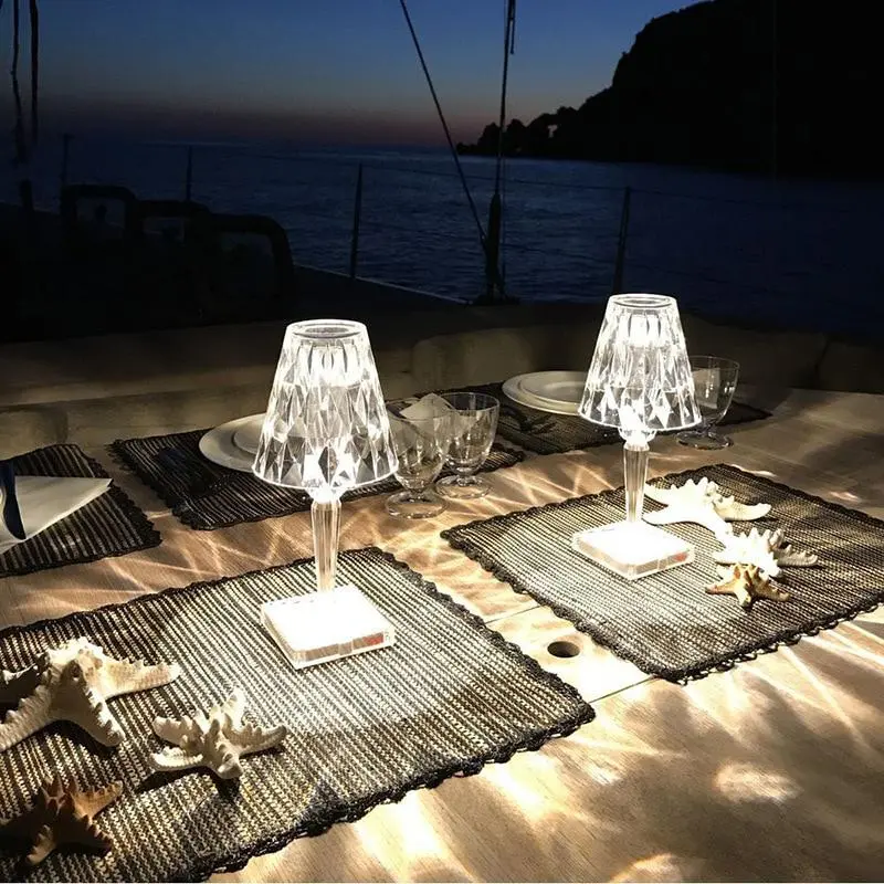 PPlus LAMPU MEJA CRISTAL USB  LAMPU SENSOR SENTUH / DEKORASI LAMPU MEJA CRYSTAL LAMP /Lampu Kamar Aesthetic / Lampu Malam LED / Lampu Tidur Aesthetic kristal 1