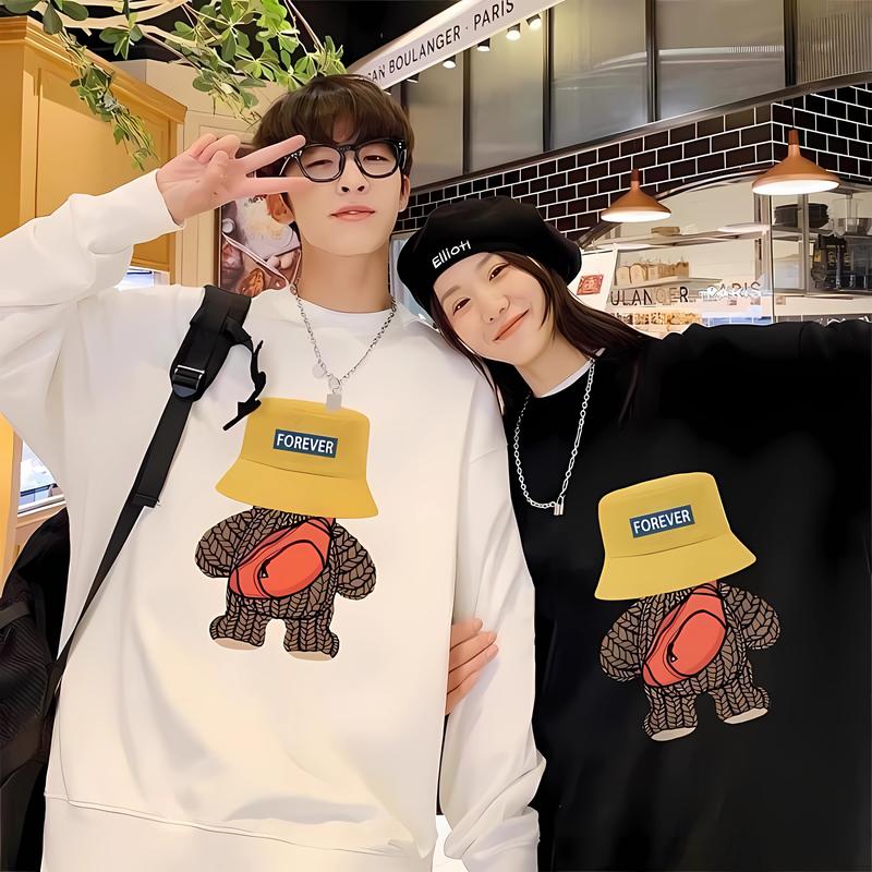 Áo cặp sweater, áo hoodie in hình gấu chất nỉ bông ( GIÁ 1 ÁO) mềm mịn dày dặn mặc cặp với người yêu hoodie  đôi áo  sweater couple women men