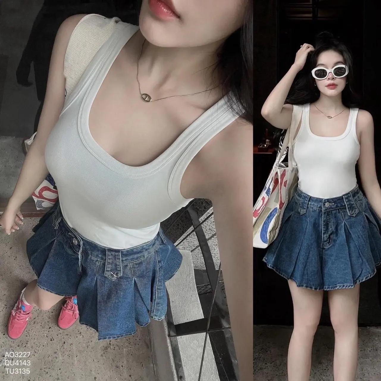 Áo ba lỗ hot gir 40kg-57kg Nữ Women Top Nhung Voi chuan PHOM năng động trẻ trung. khoét nách Tim Đỏ