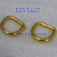 Gambar Aksesoris Tas - Ring D Emas 2 cm Tebal Kualitas Premium Harga Per Biji - emas dari Heaven Kaufen Kota Malang 1 Tokopedia