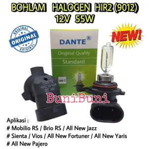 Bohlam Lampu Halogen HIR2 / 9012 12V 55W Untuk Lampu Utama Brio Mobilio RS / New Yaris / New Vios