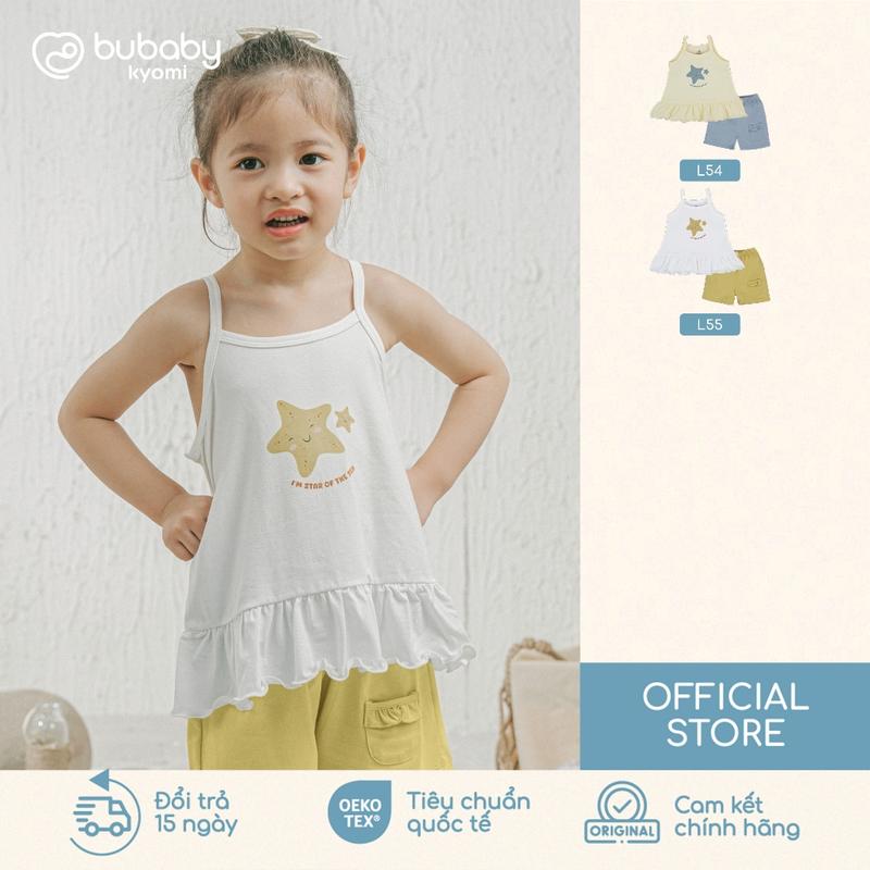  Bộ áo 2 dây quần đùi bé gái Bamco BU Baby BBC153101 