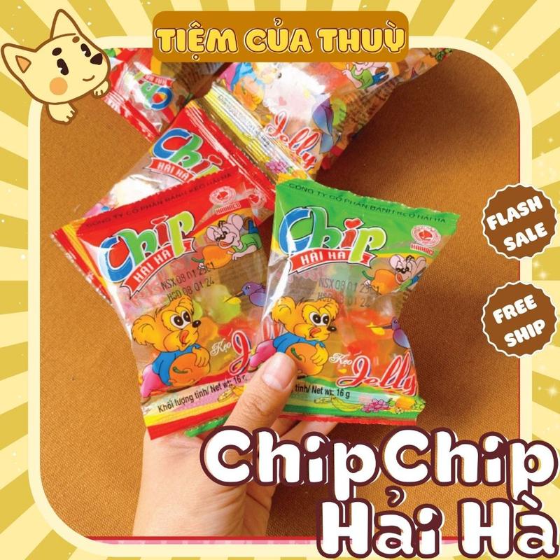 Dây 10 Gói ChipChip Jelly Hải Hà trái cây hỗn hợp kẹo dẻo ChipChip đồ ăn vặt tuổi thơ cổng trường