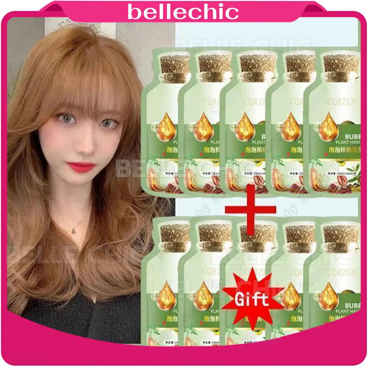 【ขายใหญ่】10 ชิ้น แชมพูย้อมผมสมุนไพรธรรมชาติบริสุทธิ์ 5 นาทีเปลี่ยนสีผมซ่อมแซมไม่ระคายเคืองสีเทาสีขาวแฟชั่นดูแลผมผู้หญิงผู้ชาย 30ML*10