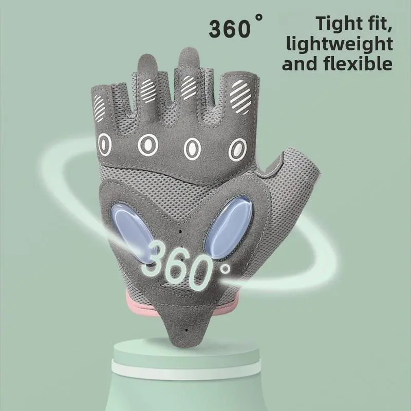 Breathable Fitness Fingerless Gloves, Non-slip Shock Absorption Half Finger Gloves, Sports Gloves for Yoga & Training, Sports & Outdoor Accessories 4
