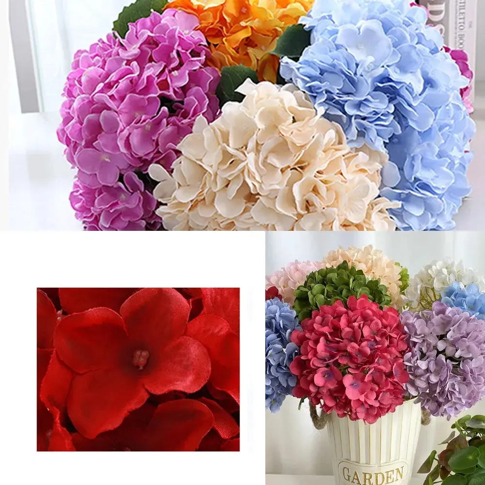 Hoa Cẩm Tú Cầu Nhân Tạo, 58CM, Sắp Xếp Hoa, Vải Chải, Hoa Cẩm Tú Cầu Giả, Trang Trí Hoa Tự Làm, Thích Hợp Để Trang Trí Phòng Khách, Đẹp