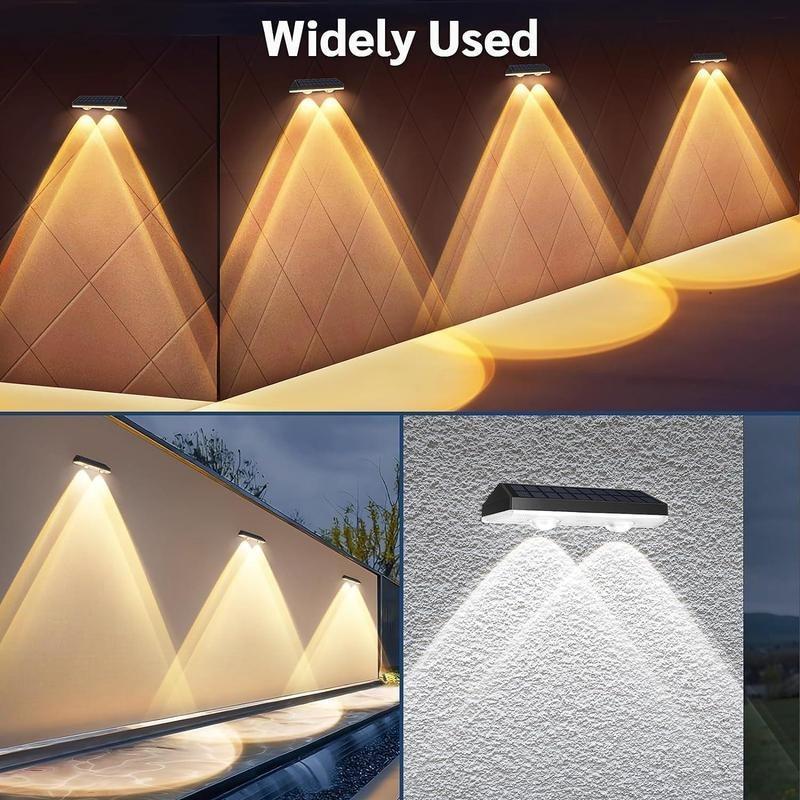Product Introduction of Solar Powered Wall Mounted Light, 1 Set Waterproof Solar Outdoor Light, Solar LED Light for Garden Patio Yard Decor, Outdoor Lamp for Patio Furniture, Fence 5