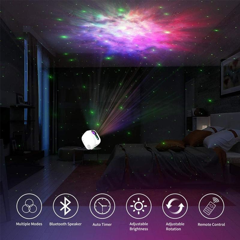Đèn Thiên Hà V2 Loa Bluetooth Chế Độ Mây, Sao Chuyển Động Kết Hợp Nháy Theo Nhạc 6