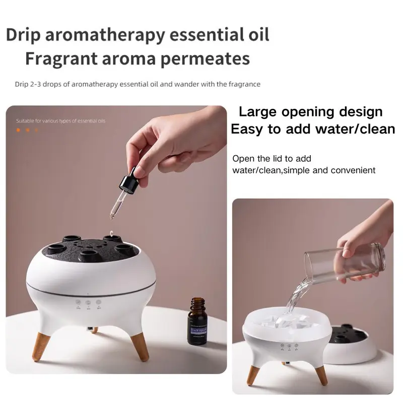 Jellyfish Design Essential Oil Diffuser, Air Humidifier with Rhythmic Spray & Colorful Light, Timed Humidifier with Remote Control for Home, Office, Bedroom 5