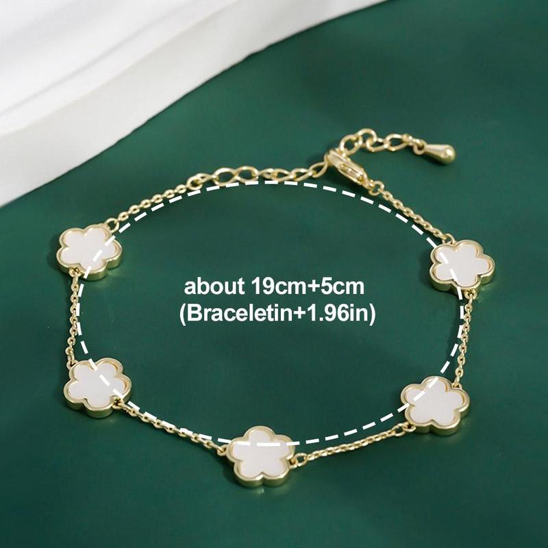 Product Introduction of Vòng Tay Hoa Năm Cánh, Thời Trang, Dành Cho Nữ, Phong Cách Hàn Quốc, Thích Hợp Cho May Mắn Và Sinh Nhật, Thanh Lịch, Thiết Kế Hoa, S8L0 19