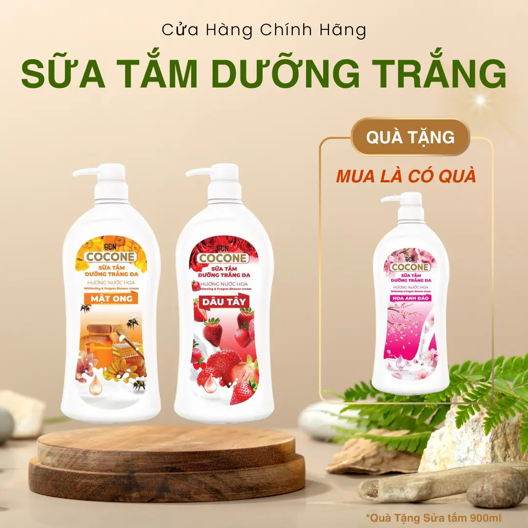 [Mua 2 Tặng 1] Sữa Tắm Dưỡng Da COCONE – Dưỡng Ẩm, Trắng Da, Lưu Hương Lâu