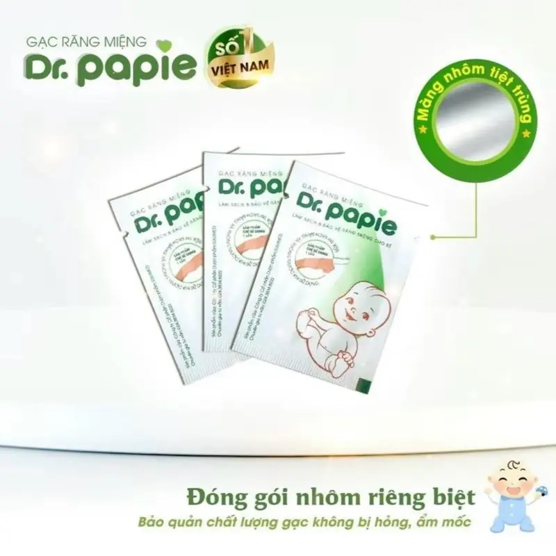 Gạc rơ lưỡi Dr.Papie tiêu chuẩn 5sao - 30 gói/hộp - Kem, Voi 4