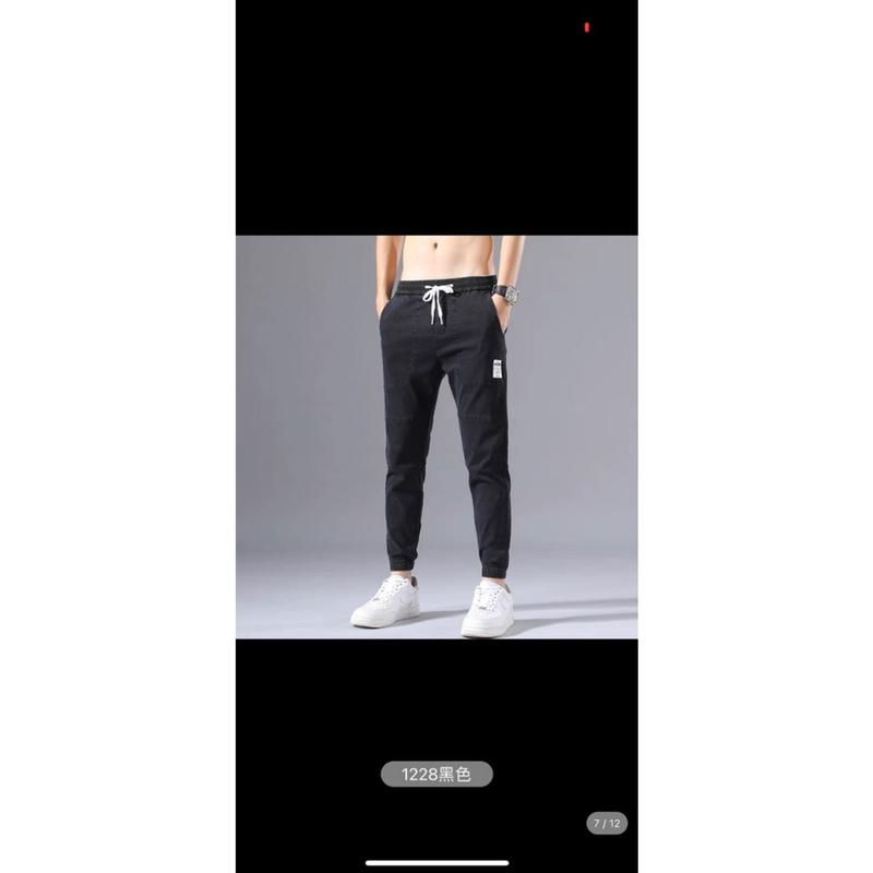 Quần Jogger Kaki Nam Hàn Quốc Xuất Xịn,Quần Dài Kaki Chất Co Giãn,Ống Chun Sport Tập Thể Dục Tập Gym