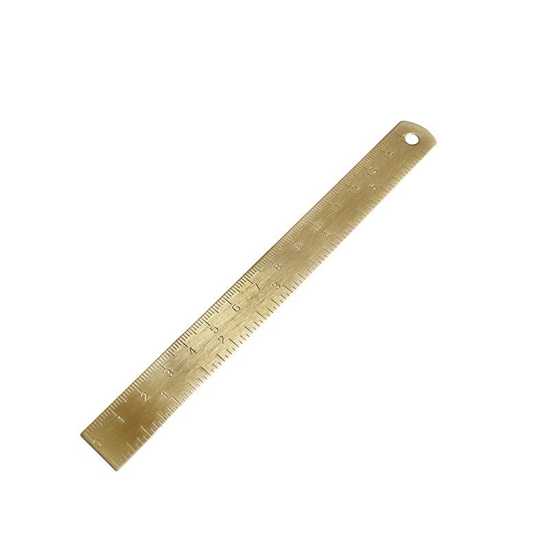 Product Introduction of 15cm Brass Ruler Gold Color Centimeter Scale Pretty Ruler Student Drafting Supplies School Stationery 4