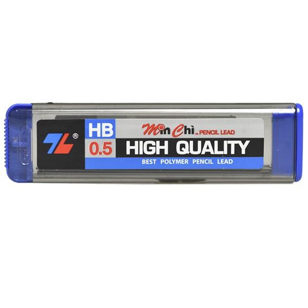 Min chì 0.5mm Thiên Long PCL-03 - Ruột bút chì kim, ngòi bút chì bấm độ đậm HB khó gãy, phù hợp với học sinh, sinh viên, nhân viên văn phòng