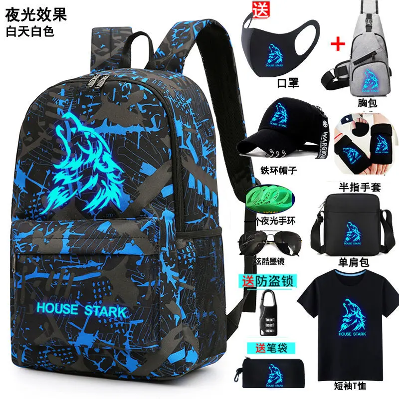 Cặp Sách Dạ Quang, Alan Walker, Dành Cho Bé Trai Tiểu Học Học, Ba Lô Ba Đến Sáu Lớp, Siêu Nhẹ, Assassin Wu Sáu Bảy, Hàng Mới Về Năm 2024 7