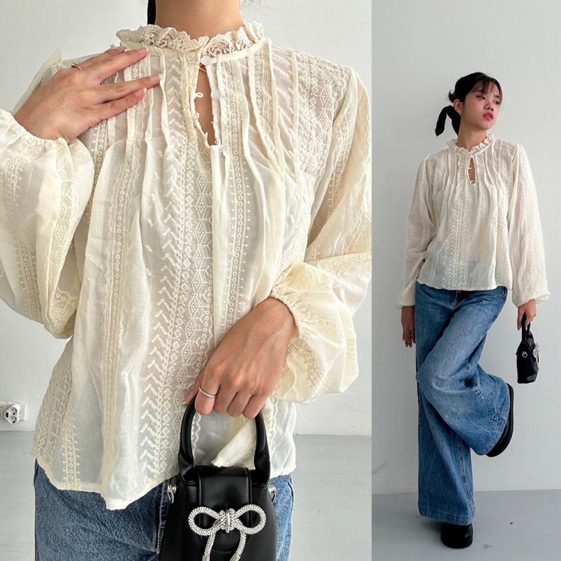 STUDIO DEI • Lea Top | Lace Blouse Wanita 0