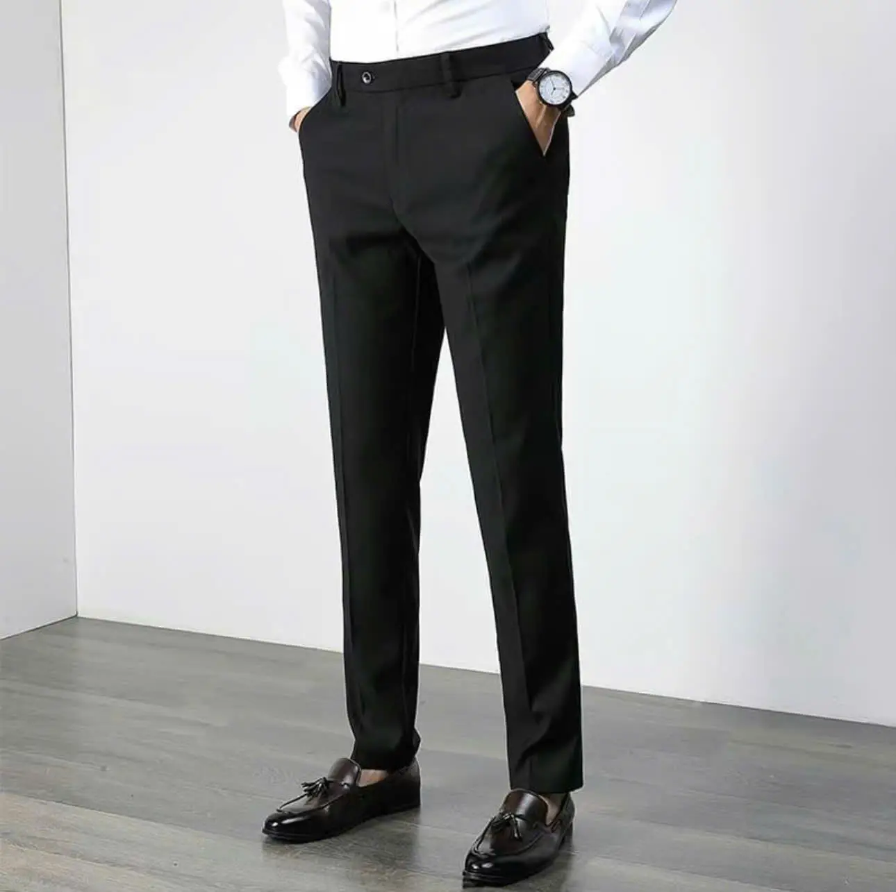 Quần Tây Nam Hàn Quốc Dáng baggy Vải Dày Dặn Dáng Slimfit Phong Cách Trẻ Trung Năng Động